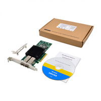 Tarjeta de Red Ethernet MELLANOX X-3 PCIe X8 con Doble Puerto Óptico de 10G, Adaptador Inalámbrico con Interfaz SFP WiFi, Producto Usado