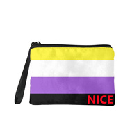 Dompet Koin Pelangi Non-Binary Khusus Gay, Dompet Cetak untuk Perjalanan Sehari-hari & Pilihan Hadiah untuk Acara Kebanggaan