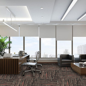 Commercial Modern Loop Pile Nylon Square <b>Puzzle</b> Pattern PVC Backing Carpet Tile - Product Image 4