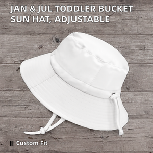 Sombreros de Sol para Niños Pequeños, con Rayas, para Playa, Verano, Marca <span class=keywords><strong>JAN</strong></span> & JUL, con Correa Ajustable, Visera, Cordón y Botón - Product Image 2