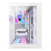 PC Case with Fans Type-C 360mm Water Cooling Dual Chamber 400mm GPU Support ATX Panoramic Gaming Computer Case Tower