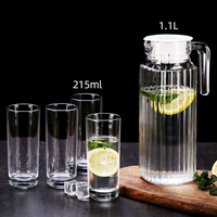Bouilloire en verre en gros, verrerie domestique de haute qualité, théière pour eau froide, cafetière résistante à la chaleur, bouilloire en verre