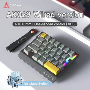 <span class=keywords><strong>Clavier</strong></span> de jeu mécanique à <span class=keywords><strong>une</strong></span> <span class=keywords><strong>main</strong></span> Ajazz AK029 29 touches Interrupteur magnétique filaire - Portable pour ordinateur portable ou ordinateur de bureau - Product Image 6