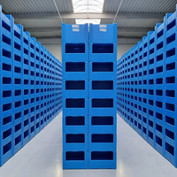 Caisse de manutention carrée pliable et empilable personnalisée pour feuilles plastiques, emballage de chaîne du froid, stockage industriel de produits chimiques