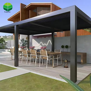 3 m x 5m 12 'x 20' 7x3 mètres blanc grand abat-jour en aluminium à persiennes terrasse pour extérieur <span class=keywords><strong>6x3</strong></span> m pergola avec réglable - Product Image 1