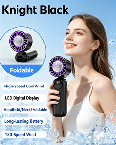 Ventilador de Mano con Motor sin Escobillas, Ventilador Portátil de Alta Velocidad y Bajo Ruido para Automóvil, Tres Opciones de Velocidad del Viento - Product Image 3