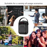 Shidu H6 tuş takımı toplantı hoparlör FM radyo çalar UHF kablosuz mikrofon Bluetooth Karaoke makinesi taşınabilir hoparlör Aktif