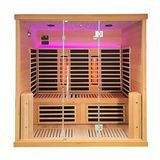 ساونا بالأشعة تحت الحمراء كاملة الطيف منخفضة الانبعاثات الكهرومغناطيسية لشخصين، ساونا فاخرة للاستخدام الداخلي مع أضواء علاجية - Product Image 5