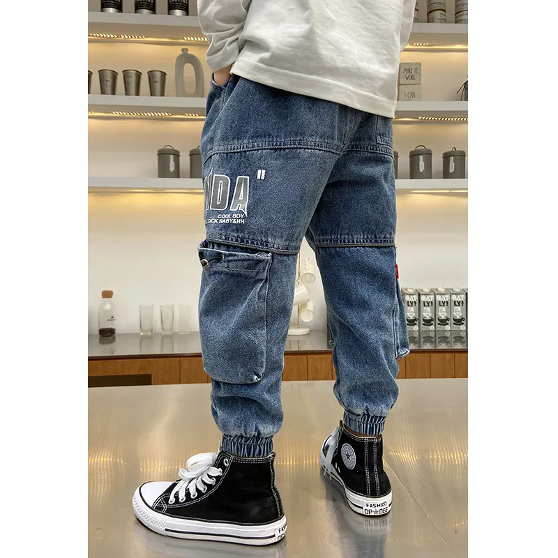 नई डिजाइन लंबी पैंट स्लिम फिट पैंट लड़कों जींस पतलून उच्च गुणवत्ता लड़कों डेनिम जींस