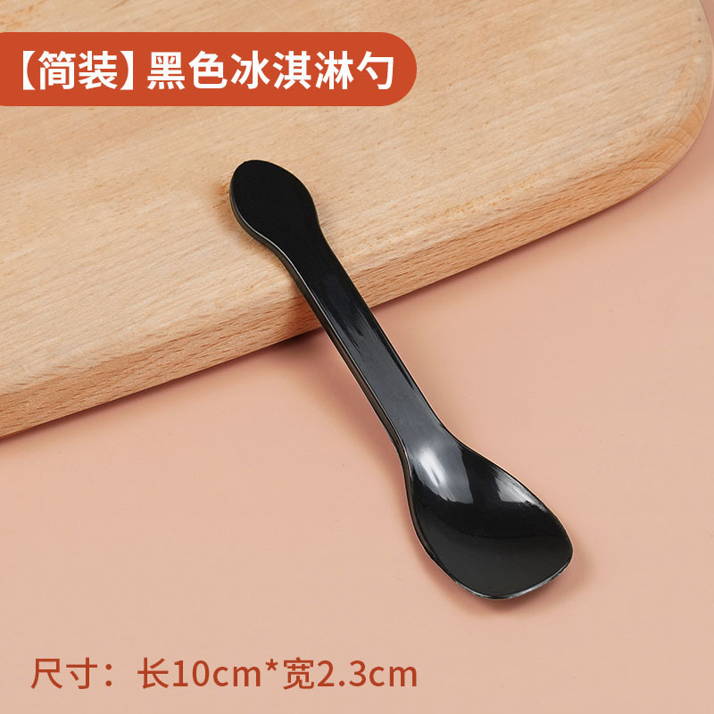 Cucharas negras de 10 cm [1000 piezas] Embalaje simple
