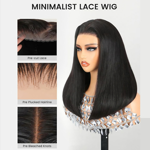 Perruque de <span class=keywords><strong>Cheveux</strong></span> Humains Vietnamiens Vierge Bruts Lisses en Gros, Perruque sans Colle Transparente Découpée <span class=keywords><strong>avec</strong></span> Lace Frontale HD 4x4 5x5 13x4 4x6 - Product Image 4