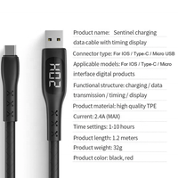Chargeur USB en cuivre pur avec câble à minuterie, appareil de charge USB portable et pratique