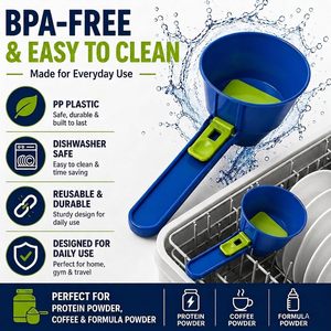Wholesale Reusable Kitchen Plastic <b>Measuring</b> <b>Spoons</b> Powder Funnel Set - Product Image 4