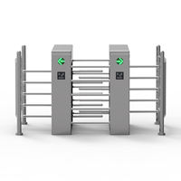 Portillon tournant semi-hauteur OEM avec contrôle d'accès RFID et empreinte digitale, IP55, en acier inoxydable