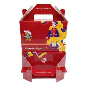 Caja de Embalaje Personalizada para Comida Rápida para Pollo Frito y Papas Fritas con Asa, Materiales Reciclados, Biodegradable, Desechable, Caja de Papel Recubierto - Product Image 4