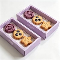 Boîte d'emballage personnalisée pour biscuits, macarons, pâtisseries, emballage cadeau, boîte pliante de qualité alimentaire avec impression de logo