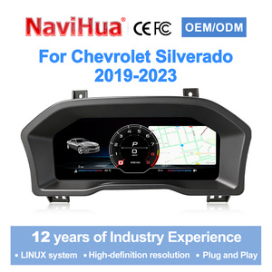 หน้าปัดดิจิตอล NaviHua สำหรับ Chevrolet Silverado ปี 2019-2023 มาตรวัดความเร็วรอบเครื่องยนต์ ระบบ Linux แบบเสียบใช้งานได้ทันที - Product Image 1