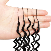 Extensions de cheveux synthétiques en fibre protéinée de haute qualité, effet plumes, 14-20 pouces, ondulation profonde, 60g, pour tresses féminines