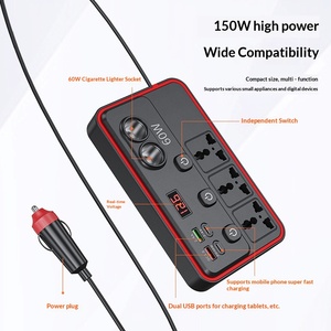 Chargeur de voiture 12V/24V 220V, convertisseur universel multifonction, charge rapide, double prise USB, allume-cigare pour voitures - Product Image 4