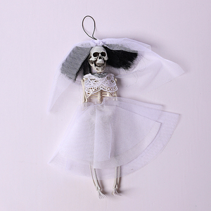 Squelettes suspendus pour <span class=keywords><strong>couple</strong></span> de mariés - 2 décorations squelettes mariée <span class=keywords><strong>et</strong></span> marié pour Halloween, fête maison hantée <span class=keywords><strong>et</strong></span> décoration effrayante - Product Image 4