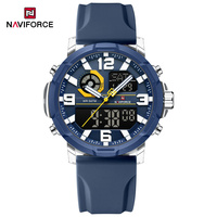 NAVIFORCE 7130 Transparente Digitaluhr aus Kunststoff Herrenuhr Sport Casual Outdoor Dual-Zeit-Funktion Original