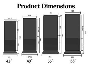 <span class=keywords><strong>Veto</strong></span> Lcd fournisseurs de signalisation numérique support de sol kiosque écran tactile totem intérieur affichage de la publicité commerciale lecteur vidéo - Product Image 4