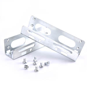 1 Pasang Braket HDD 3.5 Inch, Adaptor Floppy, Caddy Bay Hard Drive untuk SSD M.<span class=keywords><strong>2</strong></span>, Dudukan HDD 3.5 ke 5.25, Konversi Rangka Galvanis - Product Image 1