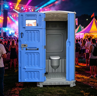 Toilettes portables modulaires écologiques en HDPE avec urinoir et lavabo pour usage public dans les campings, les chantiers et en extérieur