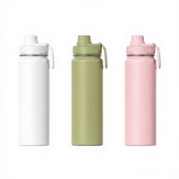 Bouteille d'eau isotherme en acier inoxydable de 24 oz avec logo personnalisé, pour les voyages, le yoga, les sports et les activités de plein air