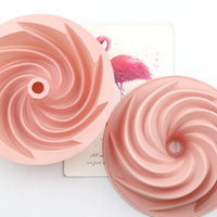 Moule à gâteau en silicone à vortex unique, petit format, résistant aux hautes températures, pour cuisson, grand moule à pain de 6 pouces, échantillon gratuit d'usine 1356