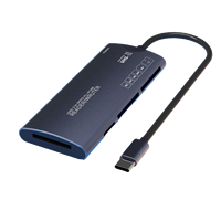Lecteur de cartes externe pour ordinateur portable JCR004 6 en 1 3.0 SPEED Type-C/USB avec prise en charge de plusieurs cartes