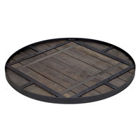 Plateau de table à manger moderne en bois massif de Merbau pour mobilier de salle à manger extérieure, hôtels et villas, avec couvercle pour foyer