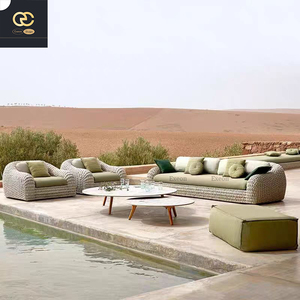 Mobilier de <span class=keywords><strong>jardin</strong></span> d'extérieur Nordic Rotin Tissé Imperméable Tissu de protection solaire Chaise longue <span class=keywords><strong>design</strong></span> villa - Product Image 5