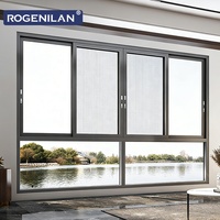 Ventana Corredera de Aluminio Insonorizada Personalizada Rogenilan, Ventanas Corredizas con Doble Vidrio Templado y Mosquitera