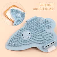Brosse auto-nettoyante en silicone pour chat 2-en-1, peigne grattoir pour animaux de compagnie, accessoire de toilettage pour animaux, brosse anti-chute, grattoir d'angle pour chat