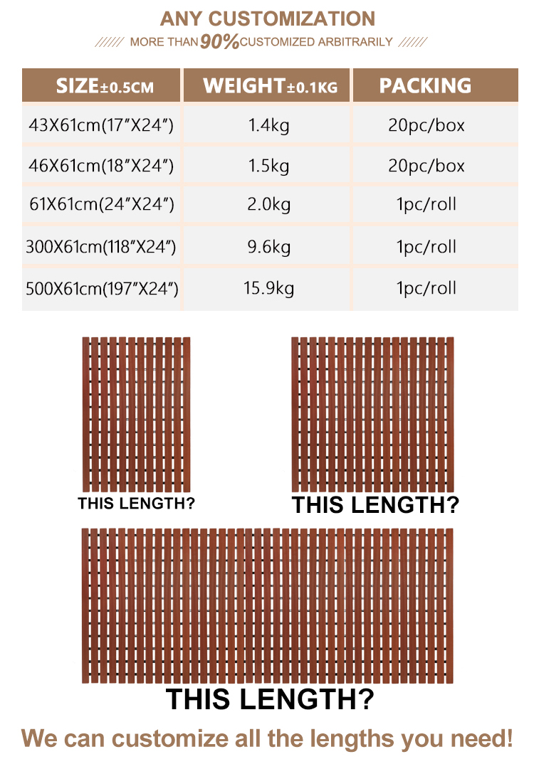 Upscale Eco-friendly PVC spa shower mat for bath(图5)