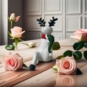 Figura Decorativa de Resina de Reno, Estilo Nórdico Ecológico, con Hadas y Ángeles, para Decoración del Hogar, Mesa, Vinoteca, Regalo de Año Nuevo o de Inauguración de Casa - Product Image 2