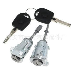 Cilindro de Cerradura de Puerta para Passat B5 Bora Golf 1U0837167, Cerradura Cilíndrica con 2 Llaves, Color Gris - Product Image 5