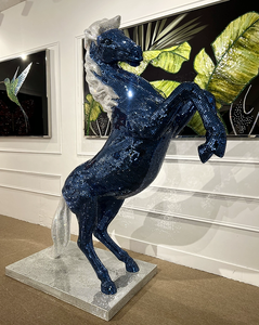 <span class=keywords><strong>Escultura</strong></span> de Caballo Grande de Fibra de Vidrio con Mosaico, Decoración para Negocios, KTV, Club, Hotel, Centro Comercial, Tienda - Product Image 2