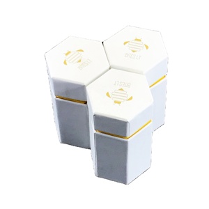 China Custom logo Luxury Small White <strong>Hexagon</strong> <strong>Gift</strong> <strong>Box</strong> Cardboard <strong>Box</strong> with Glass Bottle for Food Packaging <strong>Box</strong> - Product Image 2