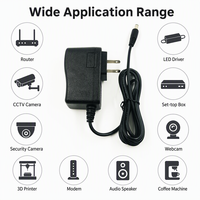 Adaptateur secteur mural personnalisable AC-DC 5V 9V 12V 24V 1A 0.5V 2A, prise US, alimentation à découpage pour éclairage LED et caméra CCTV