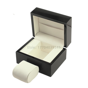 Packaging Box Gift Box with Lid High Gloss Wooden Luxury Custom Logo Credit Card <b>Black</b> Watch Wood <b>Boxes</b> - Product Image 5