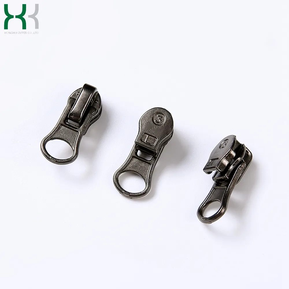 Cheap price zipper head custom nylon reverse auto lock slider thumb puller