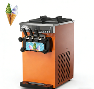 Machine à crème glacée <span class=keywords><strong>semi</strong></span>-automatique en acier inoxydable à 3 saveurs 1300W de bureau pour usine de boissons, collation à base de lait - Product Image 5