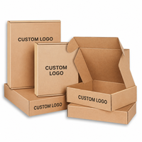 Boîtes d'expédition en carton personnalisables, impression de logo personnalisée, emballage en carton ondulé pour vêtements, chaussures, boîte d'expédition pliable