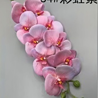 Orchidée artificielle Phalaenopsis 3D à 9 têtes, toucher réel, pour décoration de plafond de salle de mariage et aménagement photographique - Vente en gros