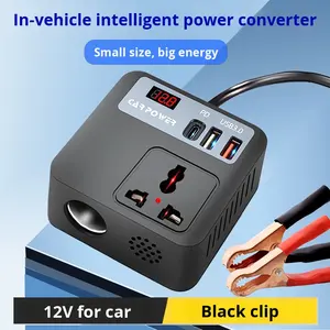 Nuevo Inversor de Corriente para Auto de 12V a 220V, Cargador de Teléfono para Auto con Cable y Carga Rápida QC3.0, Fuente de Alimentación Estándar China de 24V - Product Image 5