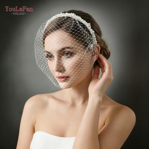 يو لابان VA30-I طقم أزياء سهرة أنيق للعروس مع طرحة على شكل قفص العصافير وعصابة رأس بسيطة مزينة باللؤلؤ وقناع وجه - Product Image 2