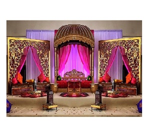 Stylish Muslim Wedding Mehndi Stage Decor Muslim Wedding Mehndi Stage With Moroccan <b>Bed</b> Muslim Wedding Mehndi Stage - Product Image 1