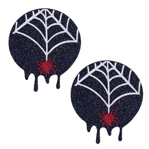 Vente en gros chaude noir paillettes jetables mamelon Pasties filles Sexy poitrine pétales sans couture tatouages intimes pour Halloween - Product Image 2